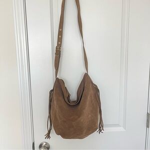 Gap Suede bucket bag with Fringe